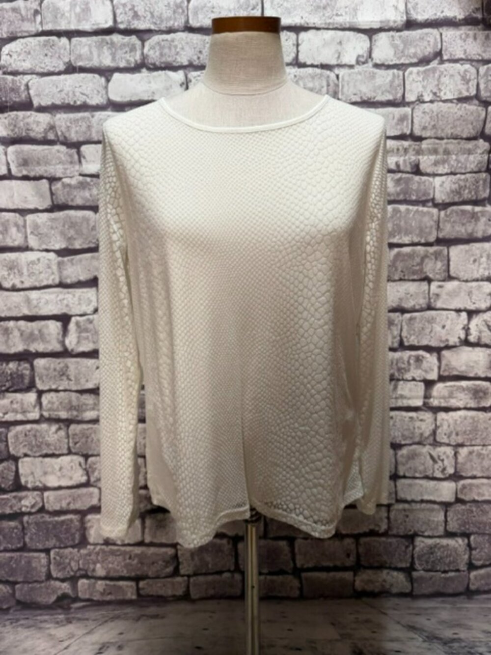 Clavin Klein White Long Sleeve Blouse Size XL